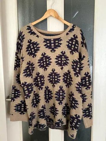 차이하네 yul 키림 패턴 MEN'S 니트탑 베이지