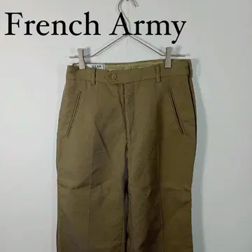 80s 프랑스군 French Army 밀리터리 치노 팬츠 카키 M