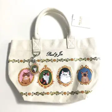 PAUL & JOE 고양이 프린트 토트백