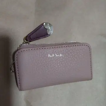 폴 스미스 핑크 가죽 키케이스
