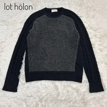 롯 홀론 긴팔 니트 울 100% 케이블 짜임 44