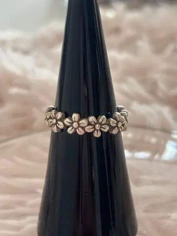 실버 925 꽃 모티브 반지 #8