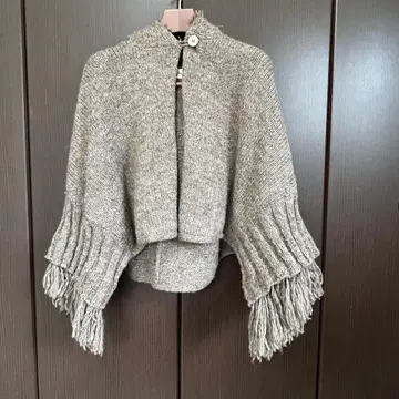 셰어 스피릿 울 판초 후드 부착 브라운 네팔제 미착용 새상품 레어