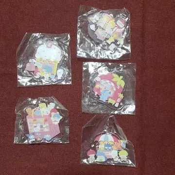 산리오 아크릴 키링 5개 세트 마이멜로디 시나몬 푸딩 쿠로미