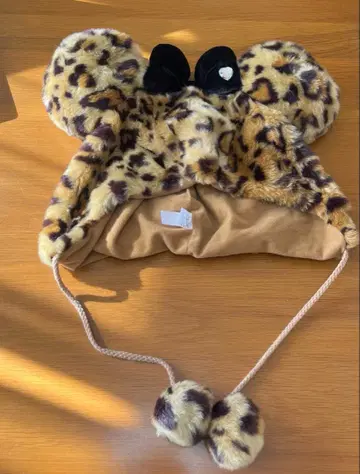 레오파드 무늬 팬캡 미니 모자 디즈니