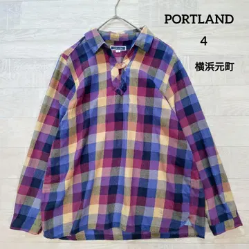 PORTLAND 포틀랜드 체크 풀오버 셔츠 4 요코하마 모토마치