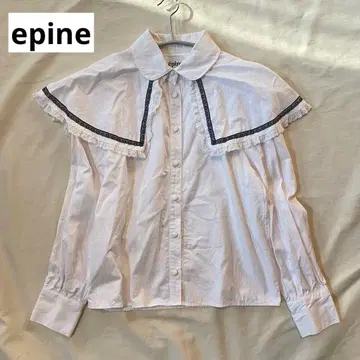 epine 에피누 프릴 케이프 블라우스 화이트 원사이즈