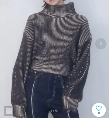 [ 완판템 ] EMODA 하이넥 벌키 니트 스웨터 리브 두꺼운 원단