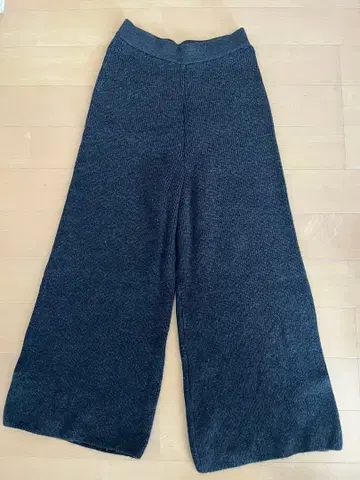 새상품급 beams demi-luxe 울 니트 와이드 팬츠 M