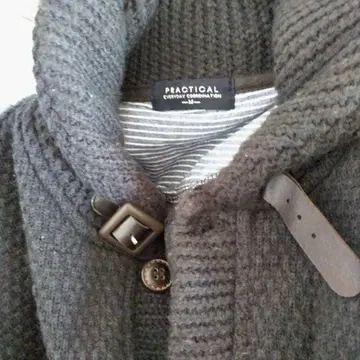 PRACTICAL 그레이 니트 가디건