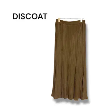 [디스코트] 니트 스커트 롱 기장 루즈핏 귀여운 브라운 F