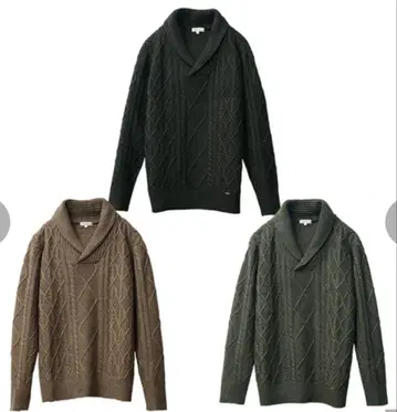 숄 짜임 아크릴 니트 스웨터 3색