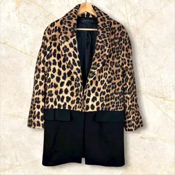 ZARA 자라 코트 아우터 레오파드 레오파드 무늬 S