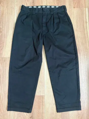 Dickies 투 턱 와이드 팬츠 블랙 W34