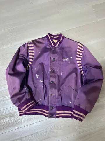 50s 새틴 보타스타 바시티 자켓 보로