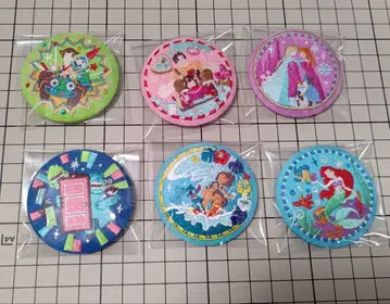 디즈니 자수 캔뱃지 6종 세트