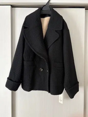 pinue 트위드 울 블렌드 코트