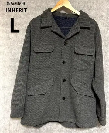 [ 미사용 새상품 ] INHERIT 울 혼방 코트 그레이 L