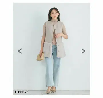 BASEMENT online 밑단 퍼 베스트 코트 미사용 새상품