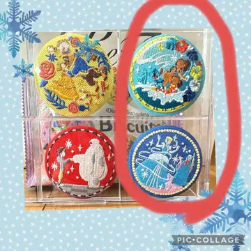 디즈니 캐릭터 자수 캔뱃지 2개 세트 신데렐라 모아나와 전설의 바다