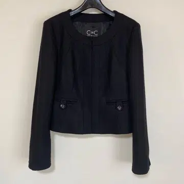 쿠 드 샹스 노카라 자켓 38 블랙 블랙 가을/겨울 DMW