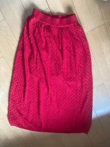 THE SHINZONE / 아이렛 패턴 니트 롱 스커트