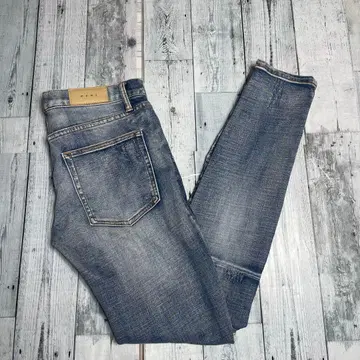 데미지 가공 스키니 데님