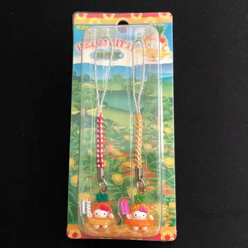 [ 미개봉 새상품 ] 헬로키티 오키나와 한정판 스트랩 페어 키홀더