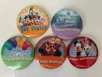 디즈니 월드 기념일 캔뱃지 5개 세트