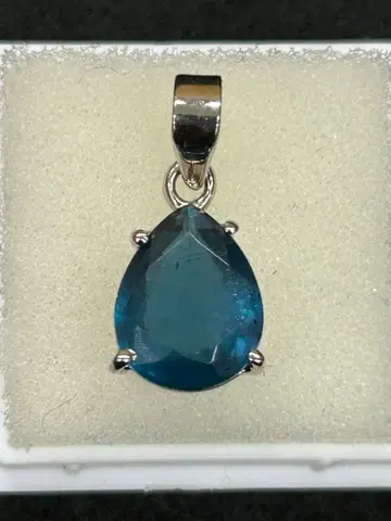 카이어나이트 인디고 블루 페어 펜던트 실버