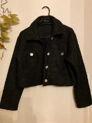 GORGE 블랙 보아 자켓 크롭 기장 새상품급