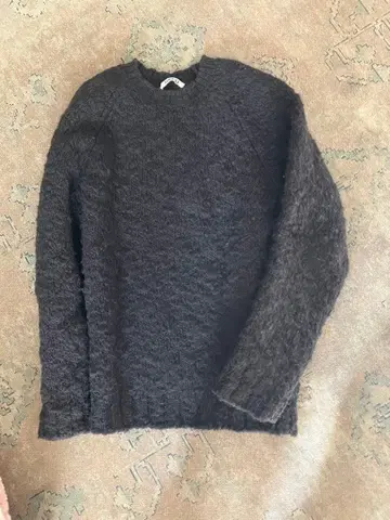 AURALEE 100% 울 다크 브라운 니트 사이즈 1