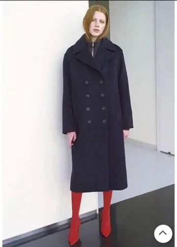 오라리 비버 멜튼 롱 P-코트 사이즈 0