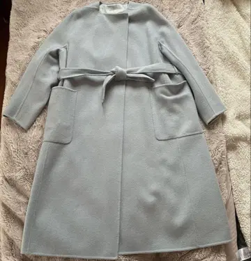 Ballsey 벨트 아이스 블루 롱 코트