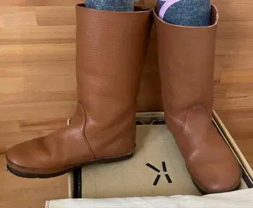 KOOS 브라운 가죽 부츠 37 LUCUS