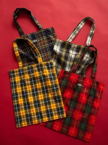 완판템 새상품 론 헤르만 플란넬 체크 토트 인기 색상 네이비