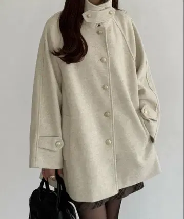 callautia 골드 버튼 미들 코트