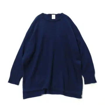 베리떼꾸르 오버 사이즈 니트 크루넥 울코튼 네이비