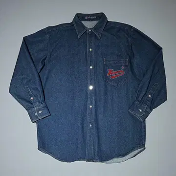 Karl Kani 데님 자켓 로고 자수 빨간색 L