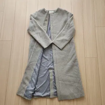 Couture Brooch 롱 코트 사이즈 40 그레이