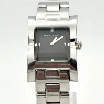 해밀턴 가동 로나 000150 SS/QZ 블랙 다이얼 스퀘어 SS