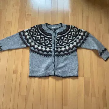 SM2 노르딕 무늬 울 혼방 가디건