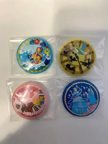 디즈니 자수 캔뱃지 2 [ 4종 세트 ]