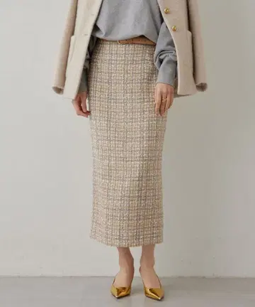 윔 가젯 카라미 트위드 스커트