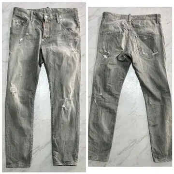 [새상품급] DSQUARED2 Skater Jeans 데미지 그레이 48