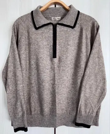 사만사 모스모스 하프 지퍼 니트