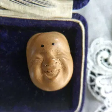 재명 오타후쿠 목조 오비 고정 띠 빈티지 절분 오카메