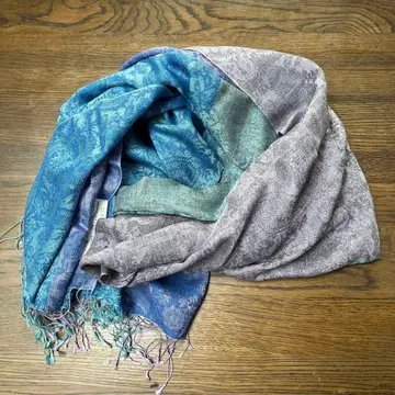 페이즐리 무늬 스톨 실크 x 캐시미어