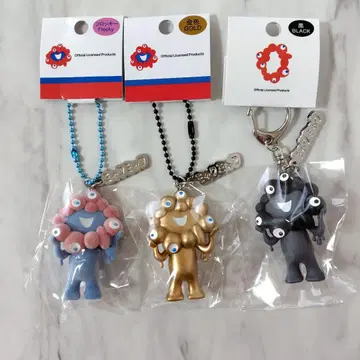 미야쿠미야쿠 입체 PVC 키링 플레이트 포함 플로키 블랙 금