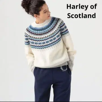 별주 할리 오브 스코틀랜드 x 맥피 노르딕 무늬 크루넥 니트